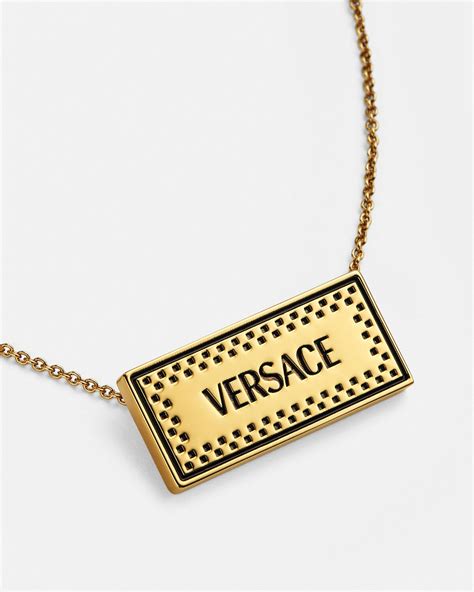 vintage versace logo necklace|Versace Jewelry .